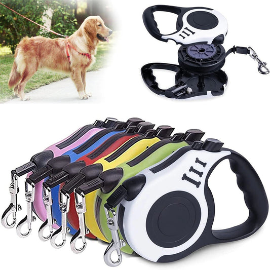 3m And 5m Durable Dog Leash Automatic Retractable Walking Running Lead Petscares