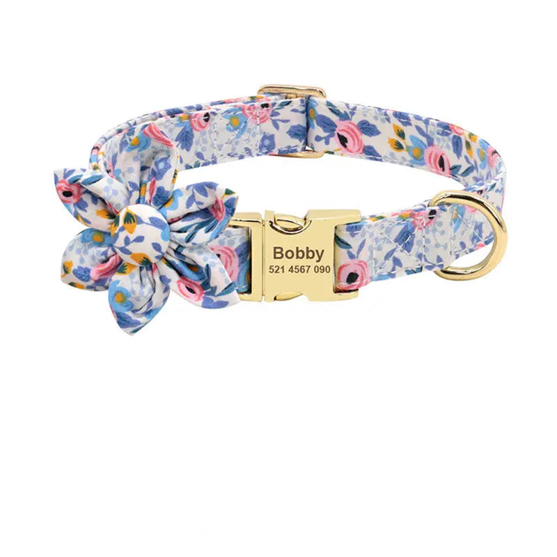 Fashion Printed Dog Collar Personalized Nylon Petscares