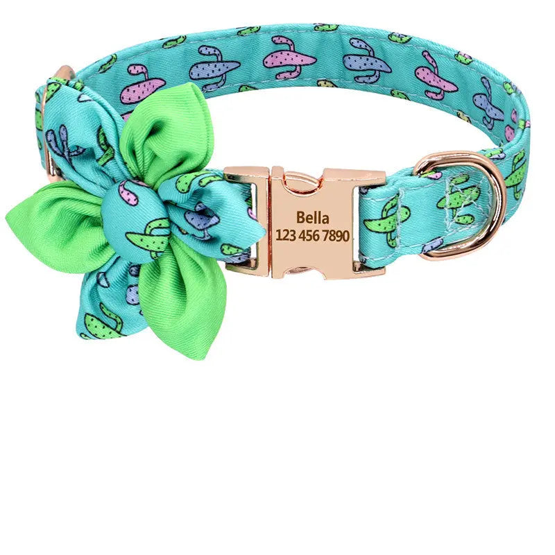 Fashion Printed Dog Collar Personalized Nylon Petscares