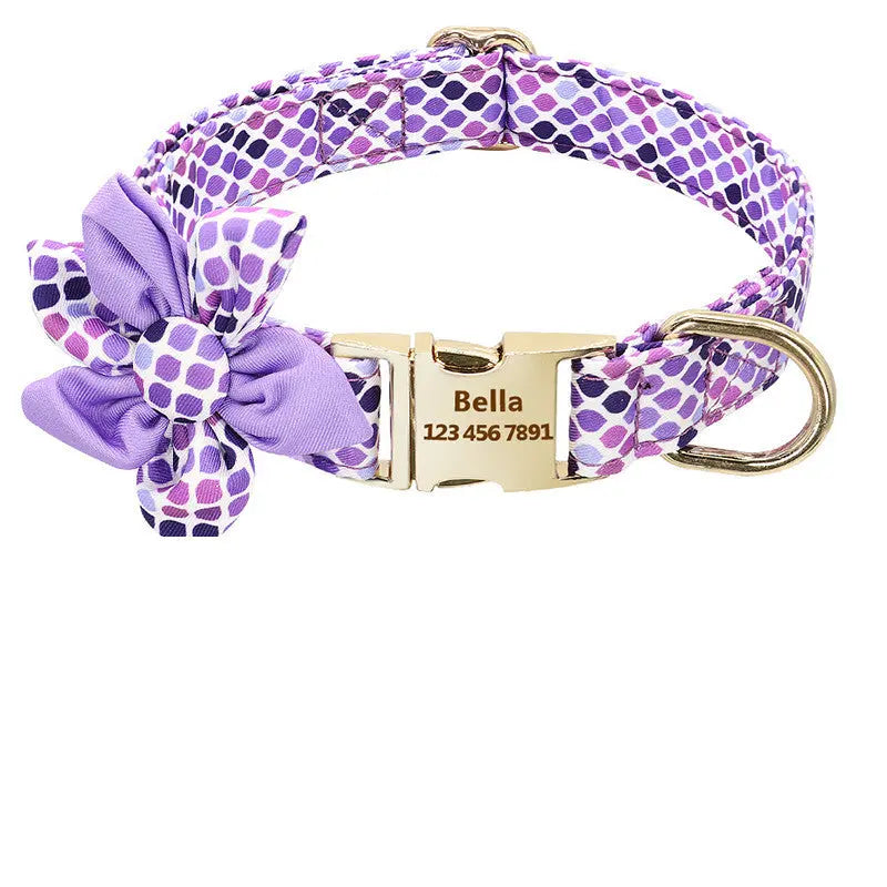 Fashion Printed Dog Collar Personalized Nylon Petscares