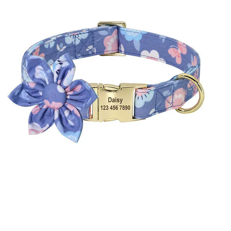 Fashion Printed Dog Collar Personalized Nylon Petscares